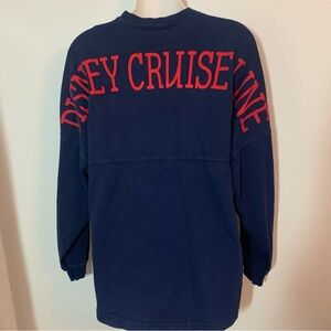 Disney Spirit Jersey Cruise Sz Small Navy Blue W/Laces